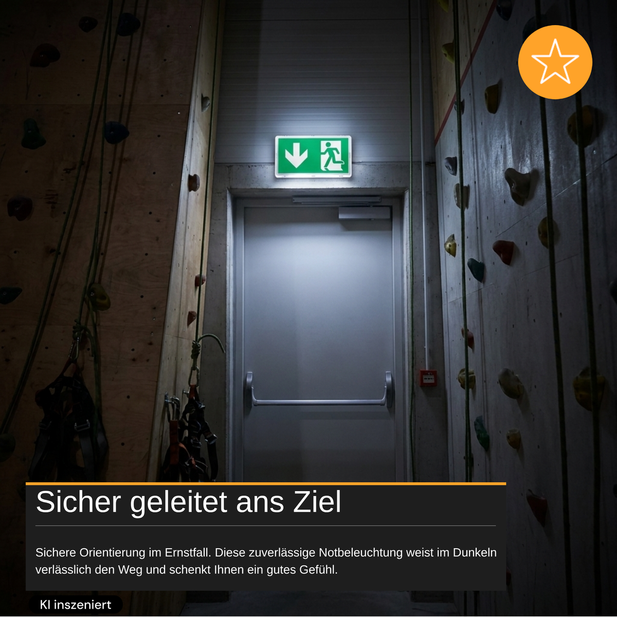 LED-Fluchtwegleuchte mit Notstromakku 3h, TEST-Funktion, Dauer- und Notbetrieb, IP65