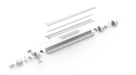 2er Pack LED Feuchtraumleuchte PRO, 150cm, 50W, 6000lm, 4000K (neutralweiß), IP65, OSRAM-Netzteil, Steckklemme, durchschleifbar.