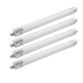 4er Pack LED Feuchtraumleuchte PRO, 120cm, 36W, 4320lm, 4000K (neutralweiß), IP65, OSRAM-Netzteil, Steckklemme, durchschleifbar.