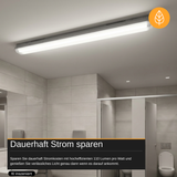 LED Feuchtraumleuchte mit Notlicht, 150 cm, 50 W, 5500 lm, neutralweiß, IP66, durchschleifbar