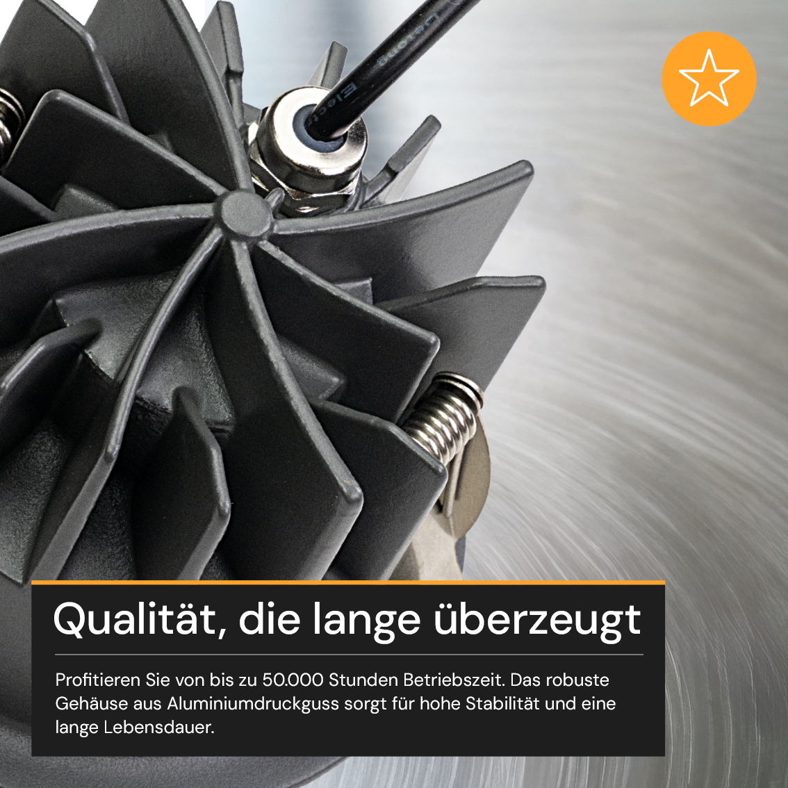 CCT Downlight PRO, in Grau, 12 W, 840 lm, Ø85x54 mm, 2700 - 6500 K (einstellbar), 36°, CRI90, IP65-wassergeschützt, Einbauleuchte, Aluminiumdruckguss, Premium