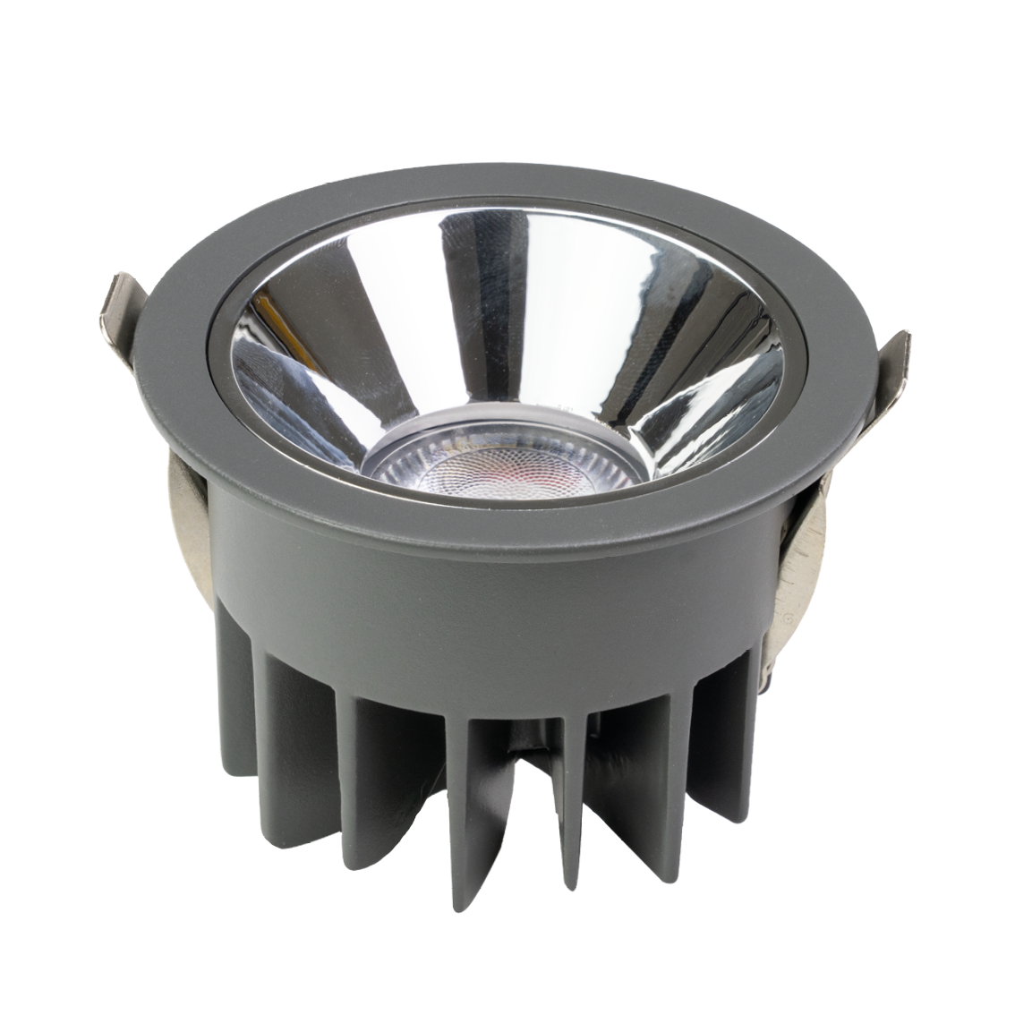CCT Downlight PRO, in Grau, 12 W, 840 lm, Ø85x54 mm, 2700 - 6500 K (einstellbar), 36°, CRI90, IP65-wassergeschützt, Einbauleuchte, Aluminiumdruckguss, Premium