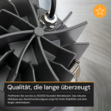 CCT Downlight PRO, in Grau, 18 W, 1260 lm, Ø105x65 mm, 2700 - 6500 K (einstellbar), 36°, CRI90, IP65-wassergeschützt, Einbauleuchte, Aluminiumdruckguss, Premium
