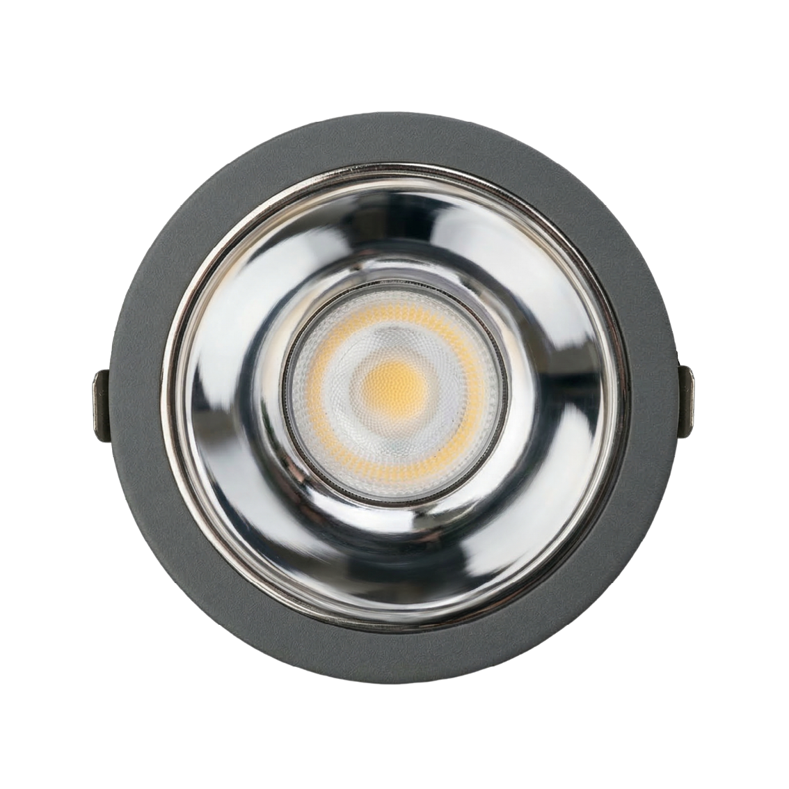 CCT Downlight PRO, in Grau, 24 W, 1750 lm, Ø131x75 mm, 2700-6500 K (einstellbar), 36°, CRI90, IP65-wassergeschützt, Einbauleuchte, Aluminiumdruckguss, Premium.