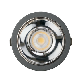 CCT Downlight PRO, in Grau, 24 W, 1750 lm, Ø131x75 mm, 2700-6500 K (einstellbar), 36°, CRI90, IP65-wassergeschützt, Einbauleuchte, Aluminiumdruckguss, Premium.