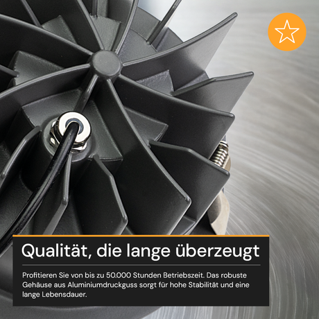 CCT Downlight PRO, in Grau, 24 W, 1750 lm, Ø131x75 mm, 2700-6500 K (einstellbar), 36°, CRI90, IP65-wassergeschützt, Einbauleuchte, Aluminiumdruckguss, Premium.