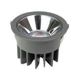 CCT Downlight PRO, in Grau, 24 W, 1750 lm, Ø131x75 mm, 2700-6500 K (einstellbar), 36°, CRI90, IP65-wassergeschützt, Einbauleuchte, Aluminiumdruckguss, Premium.