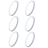 6er Set LED CCT Panel, Ein-/Aufbau, 24W, 2565 lm, ø300x17mm, 3000-4000-6000K einstellbar, Lochdurchm. variabel