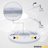 10er Set LED CCT Panel, Ein-/Aufbau, 12W, 1190 lm, ø170x17mm, 3000-4000-6000K einstellbar, Lochdurchm. variabel