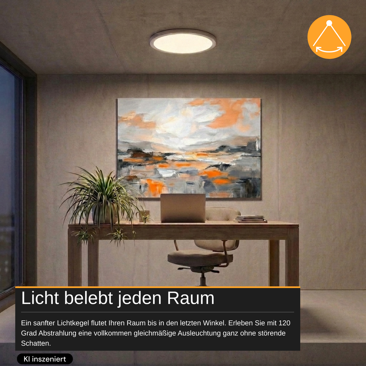 LED CCT Ein-/Aufbauleuchte Panel, 12 W, 1190 lm, Ø170 mm, 3000–4000–6000 K