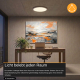 LED CCT Ein-/Aufbauleuchte Panel, 12 W, 1190 lm, Ø170 mm, 3000–4000–6000 K