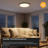 LED CCT Ein-/Aufbauleuchte Panel, 12 W, 1190 lm, Ø170 mm, 3000–4000–6000 K