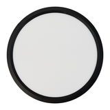 LED Panel mit Fernbedienung, Ø30 cm, schwarz, rund, 22 W, 2200 lm, dimmbar, Lichtfarbe einstellbar 3000-6500 K, Slim Design, Nachtlichtmodus.