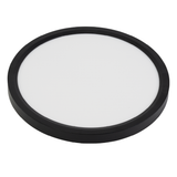LED Panel mit Fernbedienung, Ø50 cm, schwarz, rund, 42 W, 4200 lm, dimmbar, Lichtfarbe einstellbar 3000-6500 K, Slim Design, Nachtlichtmodus.