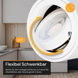 LED Aufbauspot, 7 W, 670 lm, 3CCT, dimmbar, schwenkbar, Aluminium, weiß