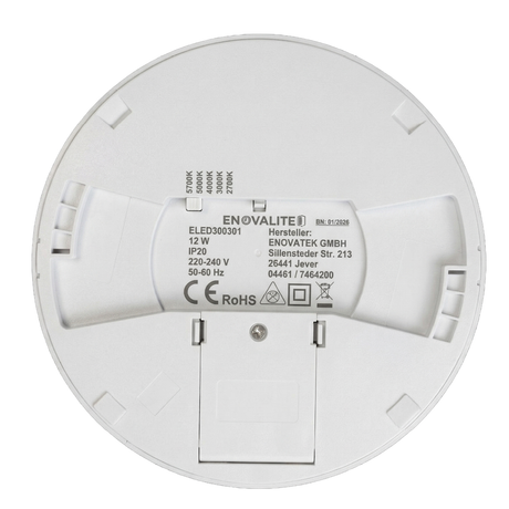 LED CCT Panel, Ein-/Aufbau, 12 W, 1200 lm, Ø165 mm, 5CCT (2700 K– 5700 K), Lochdurchm. variabel, Anschlussbox.