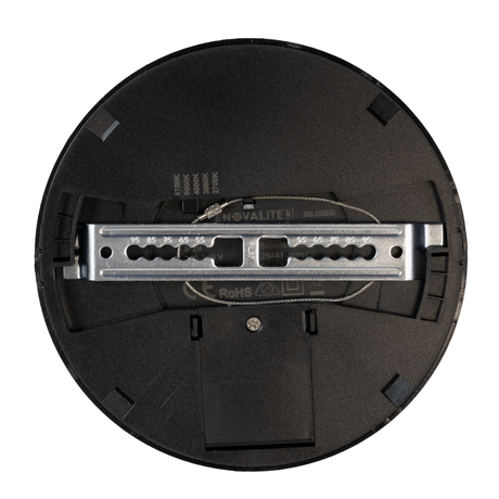 LED CCT Panel, Ein-/Aufbau, Schwarz, 12 W, 1200 lm, Ø165 mm, 5CCT (2700 K– 5700 K), Lochdurchm. variabel, Anschlussbox.