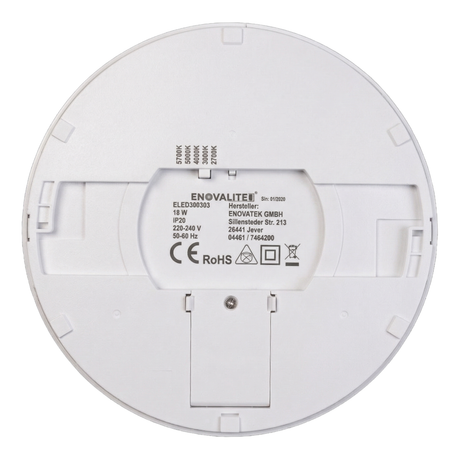 LED Einbauleuchte, 18 W, 1800 lm, 5CCT, 2700–5700 K