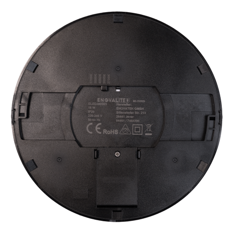 LED CCT Panel, Ein-/Aufbau, Schwarz, 18 W, 1800 lm, Ø215 mm, 5CCT (2700 K– 5700 K), Lochdurchm. variabel, Anschlussbox.