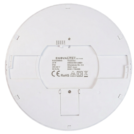 LED CCT Panel, Ein-/Aufbau, 24 W, 2400 lm, Ø290 mm, 5CCT (2700 K– 5700 K), Lochdurchm. variabel, Anschlussbox.