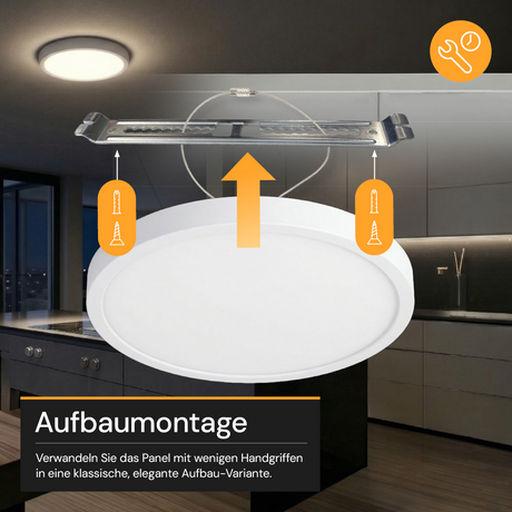 LED Einbauleuchte, stufenlos dimmbar, 18 W, 1800 lm, 5CCT 2700–5700 K
