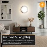 LED CCT Panel, Ein-/Aufbau, Bewegungssensor, 12 W, 1200 lm, Ø165 mm, 5CCT (2700 K– 5700 K), Lochdurchm. variabel, Anschlussbox