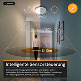 LED CCT Panel, Ein-/Aufbau, Bewegungssensor, 18 W, 1800 lm, Ø215 mm, 5CCT (2700 K– 5700 K), Lochdurchm. variabel, Anschlussbox