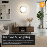 LED CCT Panel, Ein-/Aufbau, Bewegungssensor, 18 W, 1800 lm, Ø215 mm, 5CCT (2700 K– 5700 K), Lochdurchm. variabel, Anschlussbox