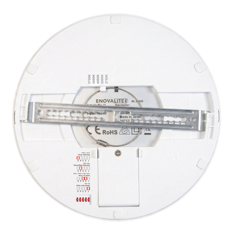 LED CCT Panel, Ein-/Aufbau, Bewegungssensor, 18 W, 1800 lm, Ø215 mm, 5CCT (2700 K– 5700 K), Lochdurchm. variabel, Anschlussbox