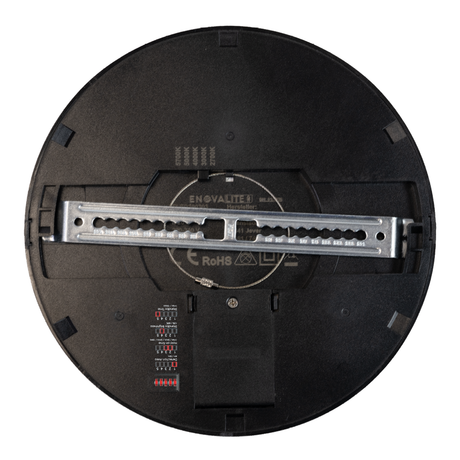 LED CCT Panel, Ein-/Aufbau, Schwarz, Bewegungssensor, 18 W, 1800 lm, Ø215 mm, 5CCT (2700 K– 5700 K), Lochdurchm. variabel, Anschlussbox