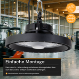 LED-HighBay, Profi-UFO, 200 W, 28000 lm, 4000 K (neutralweiß), IP65, LIFUD, Lumileds LEDs