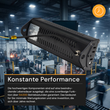 4er Pack LED-Hallenleuchte, linear, 50 W, 6000 lm, 5000 K (neutralweiß), IP65, ENEC-Zertifizierung, schwarz