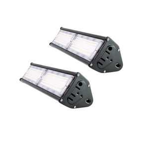 2er Pack LED-Hallenleuchte, linear, 100 W, 12000 lm, 5000 K (neutralweiß), IP65, ENEC-Zertifizierung, schwarz.