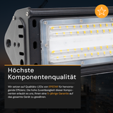2er Pack LED-Hallenleuchte, linear, 100 W, 12000 lm, 5000 K (neutralweiß), IP65, ENEC-Zertifizierung, schwarz