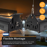 2er Pack LED-Hallenleuchte, linear, 100 W, 12000 lm, 5000 K (neutralweiß), IP65, ENEC-Zertifizierung, schwarz