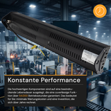 2er Pack LED-Hallenleuchte, linear, 100 W, 12000 lm, 5000 K (neutralweiß), IP65, ENEC-Zertifizierung, schwarz