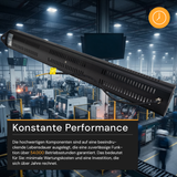 LED-Hallenleuchte, linear, 150 W, 18000 lm, 5000 K (neutralweiß), IP65, ENEC-Zertifizierung, schwarz