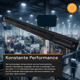 LED-Hallenleuchte, linear, 200 W, 24000 lm, 5000 K (neutralweiß), IP65, ENEC-Zertifizierung, schwarz