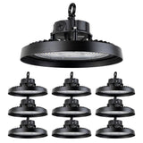 LED-Hallenstrahler, UFO, Leistung einstellbar, 100/150/200 W, 4000 K (neutralweiß), 17000-34000 lm, IP65, LIFUD, 0-10V dimmbar, 3-in-1 Leuchte, hohe Energieeffizienz