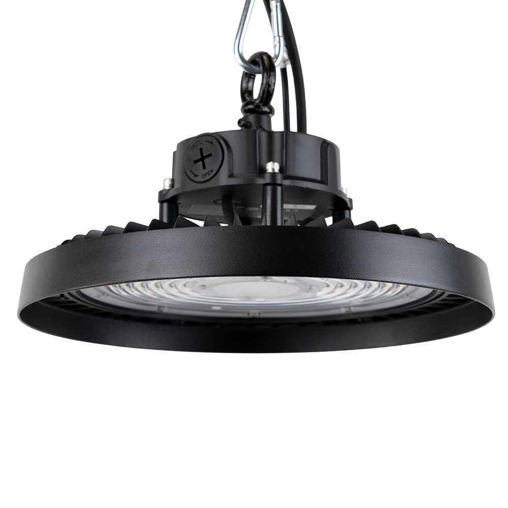 LED-Hallenstrahler, UFO, Leistung einstellbar, 100/150/200W, 4000 K (neutralweiß), 17000-34000 lm, IP65, LIFUD, 0-10V dimmbar, 3-in-1 Leuchte, hohe Energieeffizienz