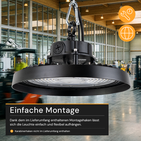 LED HighBay UFO, 200 W, 34000 lm, 4000 K (neutralweiß)