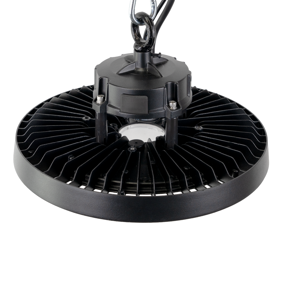 LED-HighBay, UFO, 150 W, 5000 K (neutralweiß), 25500 lm, IP65, LIFUD Netzteil, dimmbar, hohe Energieeffizienz