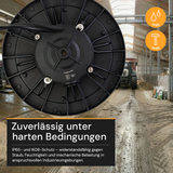 LED-HighBay, Sensor-Ready, UFO, anpassbare Leistung 60-100 W, 4000 K (neutralweiß), 9600-16000 lm, dimmbar, 60°/90°/120° Abstrahlwinkel, IP65, MOSO, hohe Energieeffizienz