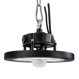 LED-HighBay, Sensor-Ready, UFO, anpassbare Leistung 60-100 W, 4000 K (neutralweiß), 9600-16000 lm, dimmbar, 60°/90°/120° Abstrahlwinkel, IP65, MOSO, hohe Energieeffizienz