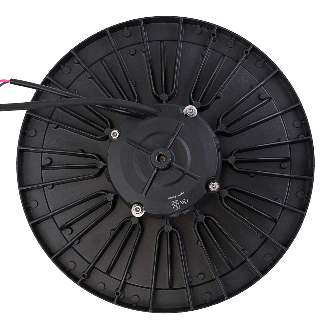 LED-HighBay, Sensor-Ready, UFO, anpassbare Leistung 120-200 W, 4000 K (neutralweiß), 19200-32000 lm, dimmbar, 60°/90°/120° Abstrahlwinkel, IP65, MOSO, hohe Energieeffizienz