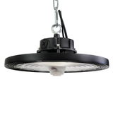 LED-HighBay, Sensor-ready, UFO, anpassbare Leistung und Licht, 120-200 W, 3000–6500K (warm- bis kaltweiß), 19200-32000 lm, dimmbar, 60°/90°/120° Abstrahlwinkel, IP65, MOSO, hohe Energieeffizienz
