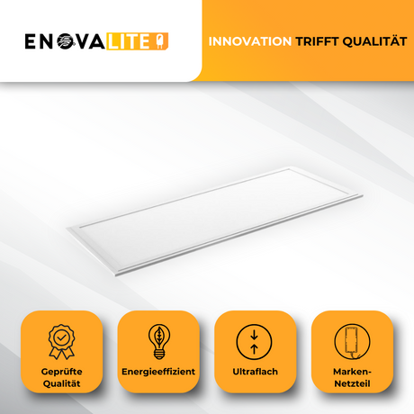 5er Pack LED Panel, 120x30 cm, 36 W, 3600 lm, 3000 K, Philips Driver