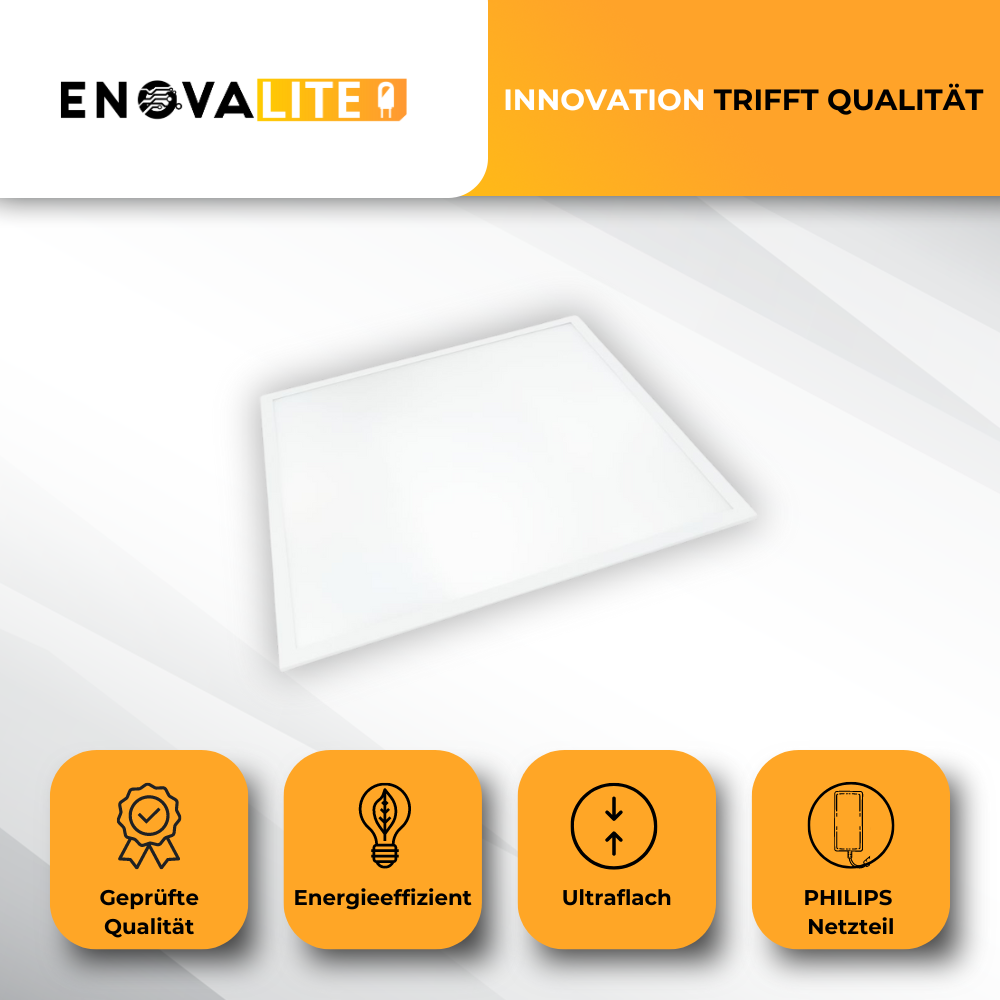 4er Pack LED Panel, 62x62 cm, 36 W, 3600 lm, 6000 K,Philips Driver