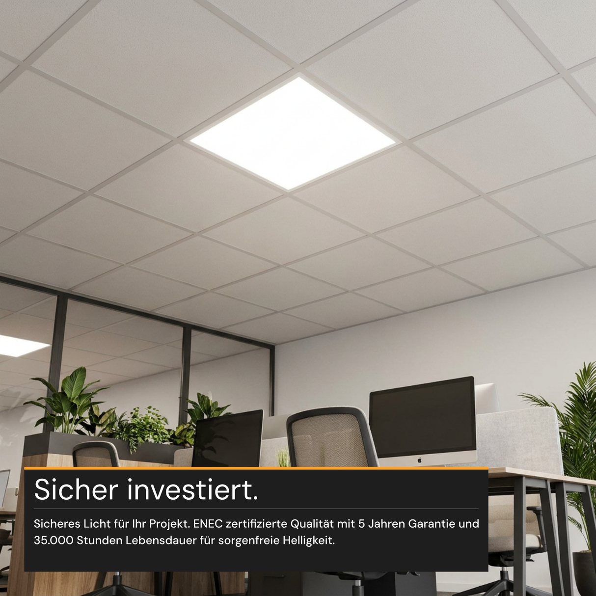 LED Panel, 62x62 cm, 36 W, 3600 lm, 4000 K (neutralweiß)