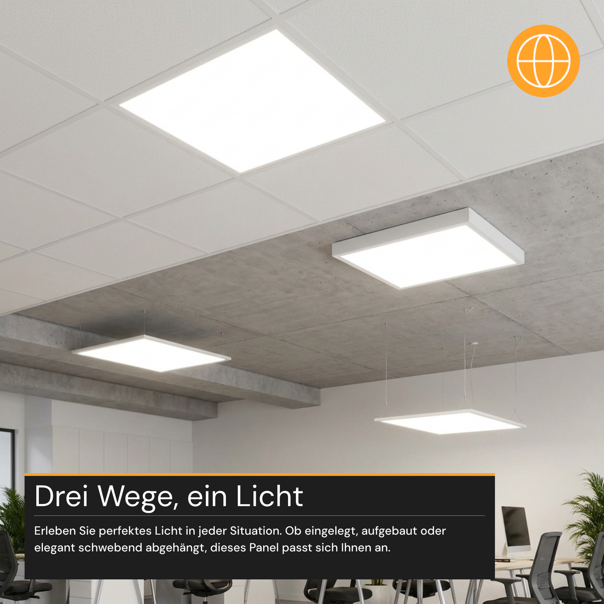 LED Panel, 62x62 cm, 36 W, 3600 lm, 4000 K (neutralweiß)